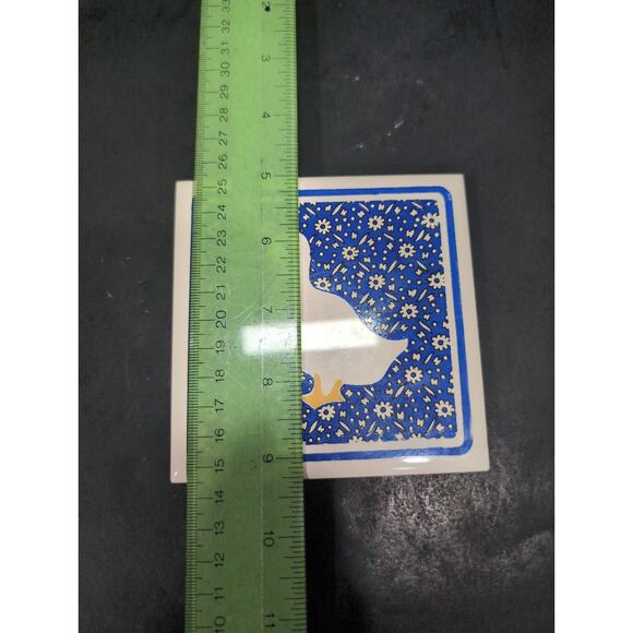 Orient Duck Farmhouse Coaster, Country Kitchen Decor Tile, Footed Drink Coaster - Picture 6 of 6